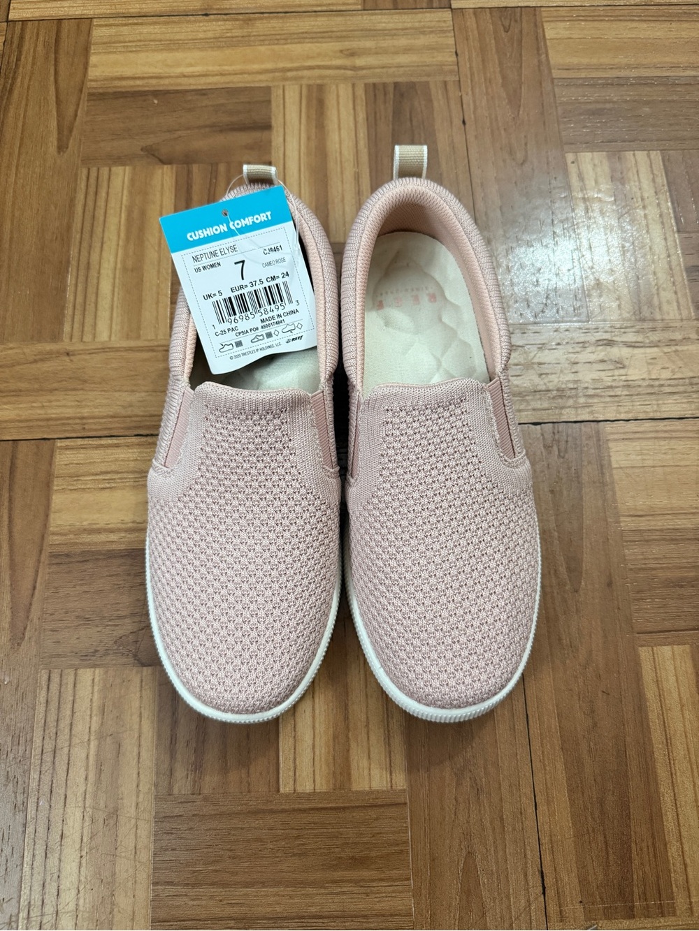 Reef Women's Blush Pink Slip-On Knit Sneakers